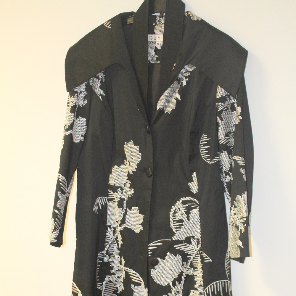 Black & Silver 3/4 Lenght Jacket
